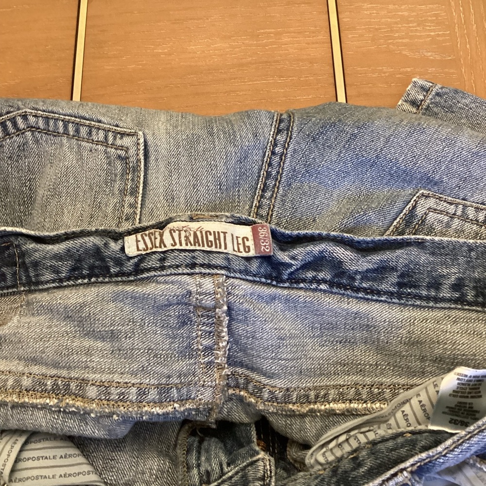 Aeropostale Men's Essex Straight Leg Jeans - Blue